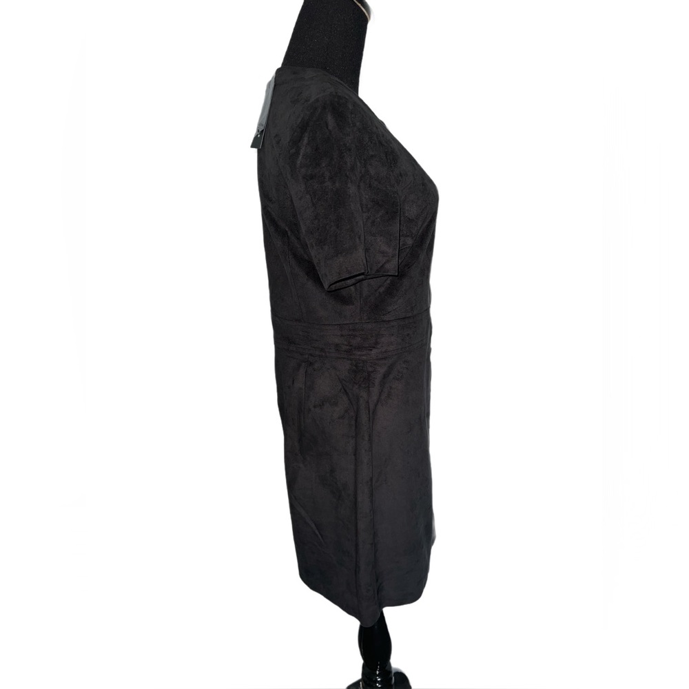 NWT Kenneth Cole suede Black Button-Up Dress - Picture 2 of 8